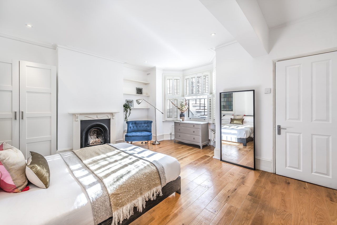 A furnished bedroom