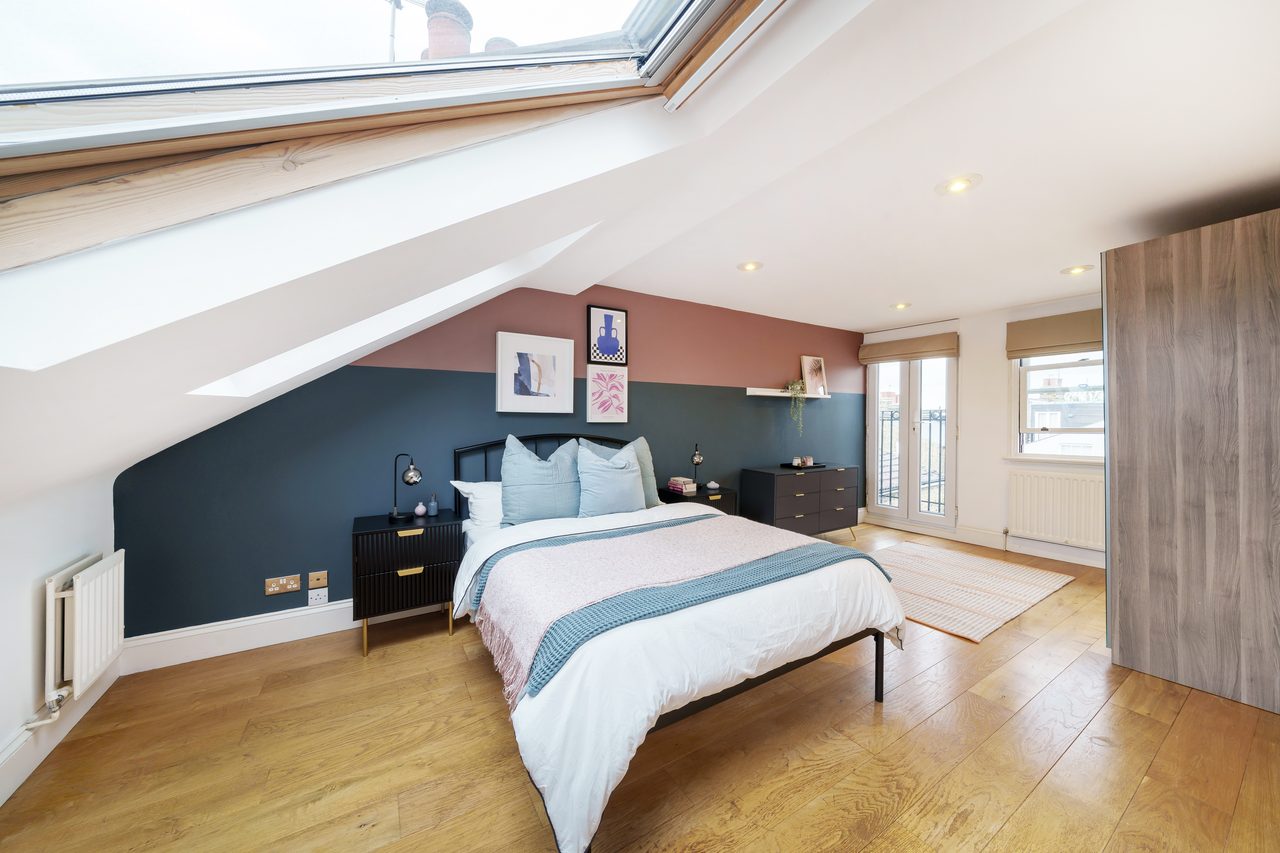 A furnished bedroom