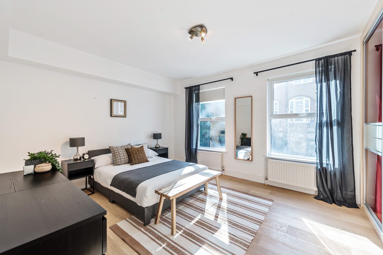 A furnished bedroom